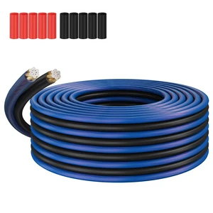 10 Gauge AWG 2 Conductor Speaker Wire 25 FT Blue & Black, Ultra Flexible CCA Power & Ground Zipper Parallel Battery Cable, Color-Coded for Car Audio Subwoofer Amplifier RV Marine DIY+Heat Shrink Tubes 10 Gauge AWG 2 Conductor Speaker Wire 25 FT Blue & Black, Ultra Flexible CCA Power & Ground Zipper Parallel Battery Cable, Color-Coded for Car Audio Subwoofer Amplifier RV Marine DIY+Heat Shrink Tubes