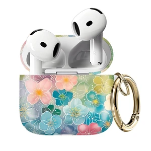 for AirPods 4 Case, Cute AirPod 4th Generation Cases Cover for Women Girly with Gold Keychain for AirPod 4 Cover 2024 (Colorful Flower) for AirPods 4 Case, Cute AirPod 4th Generation Cases Cover for Women Girly with Gold Keychain for AirPod 4 Cover 2024 (Colorful Flower)