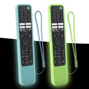 2 Pack Cover for Sony TV Remote RMF-TX600U RMF-TX500U RMF-TX500E RMF-TX600E Protective Silicone Case for Sony RMF-TX621U RMF-TX520U Remote Control Waterproof, Anti-slip (Glow Green + Glow Blue) 2 Pack Cover for Sony TV Remote RMF-TX600U RMF-TX500U RMF-TX500E RMF-TX600E Protective Silicone Case for Sony RMF-TX621U RMF-TX520U Remote Control Waterproof, Anti-slip (Glow Green + Glow Blue)