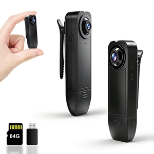 Mini Body Camera 1080P with Night Vision, Wearable Clip On POV Camera 64GB Audio and Video Recording, 25ft Night Vision, 4-6H Battery, 150° WideAngle Lens for Work Records, Guard Duty, Traveling Mini Body Camera 1080P with Night Vision, Wearable Clip On POV Camera 64GB Audio and Video Recording, 25ft Night Vision, 4-6H Battery, 150° WideAngle Lens for Work Records, Guard Duty, Traveling