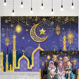 Purple Gold Eid Mubarak Ramadan Photography Backdrop 8x6FT Classic Ramadan Eid Design, Mosque & Crescent Muslim Holiday Party Photo Backdrop, Lightweight Vinyl, Easy Hang & Wipe Clean Purple Gold Eid Mubarak Ramadan Photography Backdrop 8x6FT Classic Ramadan Eid Design, Mosque & Crescent Muslim Holiday Party Photo Backdrop, Lightweight Vinyl, Easy Hang & Wipe Clean
