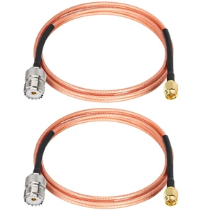 SMA Male to SO239 RG316 Cable 5FT 2PCS- SMA Male to SO239 UHF Female Antenna Cable - High Performance Low Loss - for Ham Radio, CB Radio, Antenna, Receiver, Transmitter SMA Male to SO239 RG316 Cable 5FT 2PCS- SMA Male to SO239 UHF Female Antenna Cable - High Performance Low Loss - for Ham Radio, CB Radio, Antenna, Receiver, Transmitter