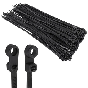Zip Ties with Screw Hole, 100 Pcs Mountable head Cable Tie Multipurpose Heavy Duty Nylon Zip Tie for Indoor and Outdoor (15.7 inch, 50lbs) Zip Ties with Screw Hole, 100 Pcs Mountable head Cable Tie Multipurpose Heavy Duty Nylon Zip Tie for Indoor and Outdoor (15.7 inch, 50lbs)