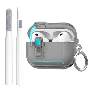 Secure Lock for Airpods Pro 3 Case Clear,Soft TPU Cover Cute for Airpods pro 3rd Generation Case Cover with Phone Stand,for Airpod Pro 3 gen Cover with Carabiner&Cleaning Pen-Black Secure Lock for Airpods Pro 3 Case Clear,Soft TPU Cover Cute for Airpods pro 3rd Generation Case Cover with Phone Stand,for Airpod Pro 3 gen Cover with Carabiner&Cleaning Pen-Black