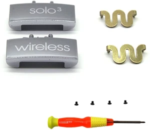 Hinge Replacement for Solo3 Wireless Solo2 Wireless Headphone Hinge Clip Cover + Pin Repair Parts Kits,Durable Repair Kit,As Same As OEM,With Screwdriver and Screws,Silver Hinge Replacement for Solo3 Wireless Solo2 Wireless Headphone Hinge Clip Cover + Pin Repair Parts Kits,Durable Repair Kit,As Same As OEM,With Screwdriver and Screws,Silver