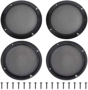 6.5 Inch Metal Mesh Round Speaker Grill Cover with Screws 4 Set Black Audio Speaker Mesh Cover, Mesh Flat Round Speakers Grill For Speakers Cabinet, Home Car Speaker, Electrophoresis 6.5 Inch Metal Mesh Round Speaker Grill Cover with Screws 4 Set Black Audio Speaker Mesh Cover, Mesh Flat Round Speakers Grill For Speakers Cabinet, Home Car Speaker, Electrophoresis