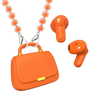 Wireless Earbuds with Mini Handbag Case, 22H Playtime, Orange Bluetooth 5.3, 13mm drivers, touch controls and DIY stickers for music, calls, travel, everyday wear and gifting Wireless Earbuds with Mini Handbag Case, 22H Playtime, Orange Bluetooth 5.3, 13mm drivers, touch controls and DIY stickers for music, calls, travel, everyday wear and gifting