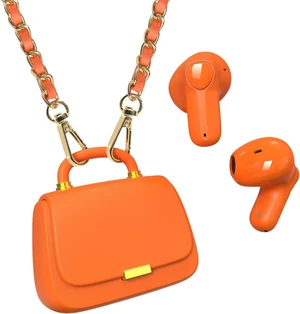 Wireless Earbuds with Mini Handbag Case, 22H Playtime, Orange Bluetooth 5.3, 13mm drivers, touch controls and DIY stickers for music, calls, travel, everyday wear and gifting Wireless Earbuds with Mini Handbag Case, 22H Playtime, Orange Bluetooth 5.3, 13mm drivers, touch controls and DIY stickers for music, calls, travel, everyday wear and gifting