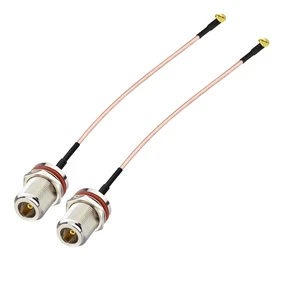 MMCX Male Right Angle to N Female 6inch RG316 Coaxial Cable 2Pcs N Type Female Pigtail Connector for RF Applications, SDR Radios, Instrumentation etc MMCX Male Right Angle to N Female 6inch RG316 Coaxial Cable 2Pcs N Type Female Pigtail Connector for RF Applications, SDR Radios, Instrumentation etc