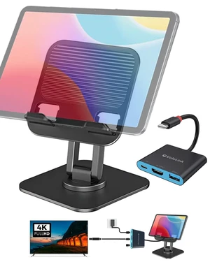 Foldable Stand+Dock with 4K HD2.1 HDMI to USB C Adapter Compatible with Steam Deck, Rog Ally, TabletSwitch 2, iPad, Plug&Play, Note that C-Hub not for NS2 due to official updates Foldable Stand+Dock with 4K HD2.1 HDMI to USB C Adapter Compatible with Steam Deck, Rog Ally, TabletSwitch 2, iPad, Plug&Play, Note that C-Hub not for NS2 due to official updates
