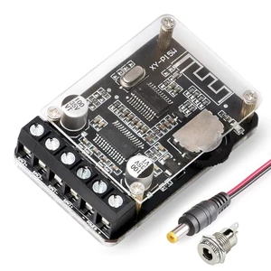 Audio Amplifier Board with BT 5.0, 10W 15W 20W 2.0 Dual Channel Stereo Wireless Mini Amp Module with Protective Shell Audio Amplifier Board with BT 5.0, 10W 15W 20W 2.0 Dual Channel Stereo Wireless Mini Amp Module with Protective Shell