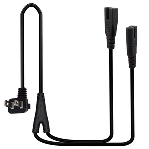 90-Degree Angled NEMA 1-15P to Dual IEC 320 C7 Splitter Cable 6FT/1.8M, 18AWG SPT-2 VW-1 fireproof wire, 7A 125V/2.5A 250V,V, For Laptop Chargers, TVs, and Small Appliances 90-Degree Angled NEMA 1-15P to Dual IEC 320 C7 Splitter Cable 6FT/1.8M, 18AWG SPT-2 VW-1 fireproof wire, 7A 125V/2.5A 250V,V, For Laptop Chargers, TVs, and Small Appliances
