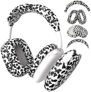 4 in 1 Silicone Case Cover Compatible with Apple Airpods Max 2/1 Headphones(2026/2024/2020), Printed Ear Pad Case Cover Ear Cups Cover and Headband Cover Headband Pad Accessories (Cow) 4 in 1 Silicone Case Cover Compatible with Apple Airpods Max 2/1 Headphones(2026/2024/2020), Printed Ear Pad Case Cover Ear Cups Cover and Headband Cover Headband Pad Accessories (Cow)