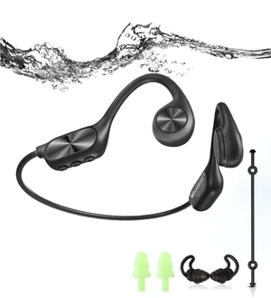 Bone Conduction Swimming Headphones, 32GB MP3 Player, IPX8 Waterproof Underwater Music, Bluetooth 5.3 Open Ear Sport Headphones for Lap Swimming Running Cycling Bone Conduction Swimming Headphones, 32GB MP3 Player, IPX8 Waterproof Underwater Music, Bluetooth 5.3 Open Ear Sport Headphones for Lap Swimming Running Cycling