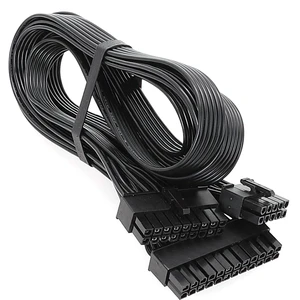Modular Power Cable 10Pin+18Pin to 24Pin 18AWG Black Flat Cable for EVGA Power Supply G+ G2 G3 P2 T2 GS Series, 60cm long Modular Power Cable 10Pin+18Pin to 24Pin 18AWG Black Flat Cable for EVGA Power Supply G+ G2 G3 P2 T2 GS Series, 60cm long