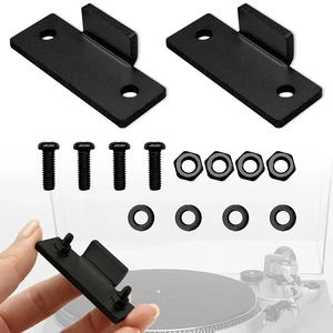 Black Turntable Dust Cover Hinges - Repair Tabs and Hinge Brackets for Technics SL-D2 3200 B2 Q2 D3 - Easy Installation for Turntable Dust Cover Repair Black Turntable Dust Cover Hinges - Repair Tabs and Hinge Brackets for Technics SL-D2 3200 B2 Q2 D3 - Easy Installation for Turntable Dust Cover Repair