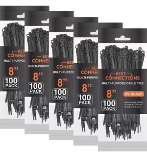Black Cable Ties 500 Pack Cable Zip Ties 8 Inch with Screw Down Hole for Mounting- Strong Nylon Wire Ties with 50 Lbs Tensile Strength Cable Management Ties for Outdoor & Indoor Black Cable Ties 500 Pack Cable Zip Ties 8 Inch with Screw Down Hole for Mounting- Strong Nylon Wire Ties with 50 Lbs Tensile Strength Cable Management Ties for Outdoor & Indoor