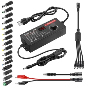 DC 4V~24V Adjustable Universal Power Supply 120W 5A Max AC Adapter 100-240V AC to DC Converter Variable DC 12V with 16 Tips,4-Way Splitter Power Cable,Polarity Converter,Alligator Clip DC 4V~24V Adjustable Universal Power Supply 120W 5A Max AC Adapter 100-240V AC to DC Converter Variable DC 12V with 16 Tips,4-Way Splitter Power Cable,Polarity Converter,Alligator Clip