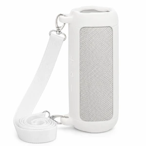 Silicone Case for JBL Flip 7 with Shoulder Strap&Carabiner- White Flexible Silicone, Precise Cutouts for Buttons and USB-C Port, Lightweight Protection, for Travel, Camping, Beach, and Hiking Silicone Case for JBL Flip 7 with Shoulder Strap&Carabiner- White Flexible Silicone, Precise Cutouts for Buttons and USB-C Port, Lightweight Protection, for Travel, Camping, Beach, and Hiking
