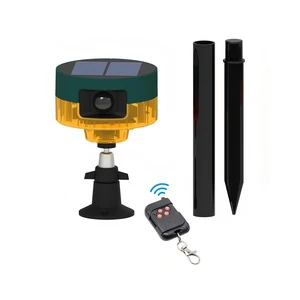 Solar Motion Sensor Alarm Outdoor 360°Motion Detector LED Flashing Strobe Light Warning Lamp with Remote Control Sound Security Siren for Chicken Coop Yard Home Farm Barn Solar Motion Sensor Alarm Outdoor 360°Motion Detector LED Flashing Strobe Light Warning Lamp with Remote Control Sound Security Siren for Chicken Coop Yard Home Farm Barn