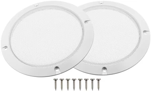 2 Pcs 5" Car Metal Speaker Cover Mesh Subwoofer Grill Horn Guard with 8 Screw White 2 Pcs 5" Car Metal Speaker Cover Mesh Subwoofer Grill Horn Guard with 8 Screw White