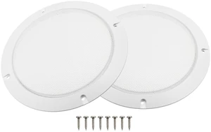 6.5" Car Metal Speaker Cover Mesh Subwoofer Grill Horn Guard with 8 Screws White, 2 Pcs 6.5" Car Metal Speaker Cover Mesh Subwoofer Grill Horn Guard with 8 Screws White, 2 Pcs