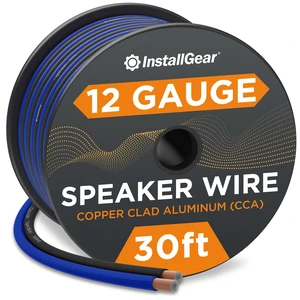 12 Gauge Speaker Cable (30ft - Blue/Black) - Car & Home Theater Speaker Wire for Stereos, Surround Sound, Radio 12 Gauge Speaker Cable (30ft - Blue/Black) - Car & Home Theater Speaker Wire for Stereos, Surround Sound, Radio