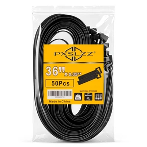36 Inch Zip Ties, 200LBS,0.35In Thick, 50Pack,Black Cable Ties Heavy Duty Extra Long Thick SelfLocking Nylon 66,UV Resistant AntiBrittle,Large Dia Wrapping for Outdoor Sign&Garden Use 36 Inch Zip Ties, 200LBS,0.35In Thick, 50Pack,Black Cable Ties Heavy Duty Extra Long Thick SelfLocking Nylon 66,UV Resistant AntiBrittle,Large Dia Wrapping for Outdoor Sign&Garden Use