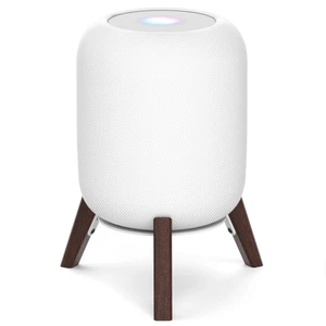 Wood Table Stand for HomePod 1 and Homepod 2 Speaker, Anti-Slip Wooden Desk Stands Compatible with Homepod 1st & 2nd Desktop Tripod Stand Holder, White Wood Table Stand for HomePod 1 and Homepod 2 Speaker, Anti-Slip Wooden Desk Stands Compatible with Homepod 1st & 2nd Desktop Tripod Stand Holder, White