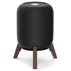 Table Wood Stand for HomePod 2nd Gen Speaker with Dust-Proof Cover, Anti-Slip Wooden Desktop Speaker Stand Compatible with Homepod 2 Wood Tripod Holder with Sturdy Metal Frame, Black Table Wood Stand for HomePod 2nd Gen Speaker with Dust-Proof Cover, Anti-Slip Wooden Desktop Speaker Stand Compatible with Homepod 2 Wood Tripod Holder with Sturdy Metal Frame, Black