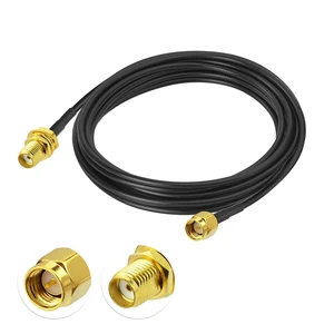 SMA Male to SMA Female Bulkhead Cable 10ft 50 Ohm Coax Cable Flexible for SDR Antenna Extension Ham Radio, 3G 4G LTE Antenna, ADS-B, GPS Meter Radio etc SMA Male to SMA Female Bulkhead Cable 10ft 50 Ohm Coax Cable Flexible for SDR Antenna Extension Ham Radio, 3G 4G LTE Antenna, ADS-B, GPS Meter Radio etc