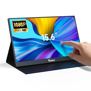 USB-C & HDMI Portable Touchscreen Monitor 15.6", Extended Monitor IPS FHD 1080P External Monitor for PC/Laptop/Phone USB-C & HDMI Portable Touchscreen Monitor 15.6", Extended Monitor IPS FHD 1080P External Monitor for PC/Laptop/Phone