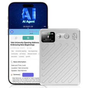 AI Voice Recorder, AI Transcription & Summary, APP Control AI Note Taking Device Supports 132+ Languages, 100H 64GB Memory, Magnetic Audio Recorder for Lectures, Learning, Meetings, Calls, Silver AI Voice Recorder, AI Transcription & Summary, APP Control AI Note Taking Device Supports 132+ Languages, 100H 64GB Memory, Magnetic Audio Recorder for Lectures, Learning, Meetings, Calls, Silver