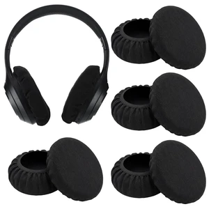 4 Pairs Cotton Over Ear Headphone Covers, Replacement and Sanitary Stretchable Headset Ear Covers for 3.5"-4.3" Earcups, Sweatproof Sanitary Earcup Protector for Gym, Gaming, Library, Aviation 4 Pairs Cotton Over Ear Headphone Covers, Replacement and Sanitary Stretchable Headset Ear Covers for 3.5"-4.3" Earcups, Sweatproof Sanitary Earcup Protector for Gym, Gaming, Library, Aviation