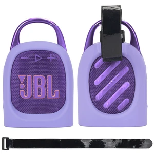 Portable Silicone Case for JBL Clip 5 Ultra Bluetooth Speaker with Removable Strap for Boat Bike Golf Cart (Purple) Portable Silicone Case for JBL Clip 5 Ultra Bluetooth Speaker with Removable Strap for Boat Bike Golf Cart (Purple)
