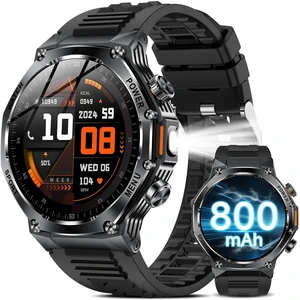 1.75" HD Screen Military Watches for Men with Bluetooth Call/Answer Military Watch with Flashlight, 800mAh Battery, SpO2 Heart Rate Sleep Monitoring IP68 Waterproof Smartwatches for Android iOS 1.75" HD Screen Military Watches for Men with Bluetooth Call/Answer Military Watch with Flashlight, 800mAh Battery, SpO2 Heart Rate Sleep Monitoring IP68 Waterproof Smartwatches for Android iOS