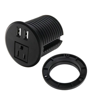 Desktop Power Grommet 2 3/8 inch Hole Table Power Grommet Outlet with 2 USB Charging Ports,6.5ft Extension Cord Desk Power Strip with 1 Outlets for Computer,Table, Kitchen, Office,Home,Hotel and More Desktop Power Grommet 2 3/8 inch Hole Table Power Grommet Outlet with 2 USB Charging Ports,6.5ft Extension Cord Desk Power Strip with 1 Outlets for Computer,Table, Kitchen, Office,Home,Hotel and More