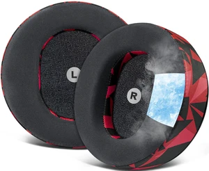 Cooling Gel Replacement Earpads for Audeze Maxwell (Do Not Fit Audeze Maxwell 2) Headphone, Ear Pads Cushions with Breathable Ice Silk Fabric, High-Density Noise Cancelling Foam - Red Storm Cooling Gel Replacement Earpads for Audeze Maxwell (Do Not Fit Audeze Maxwell 2) Headphone, Ear Pads Cushions with Breathable Ice Silk Fabric, High-Density Noise Cancelling Foam - Red Storm