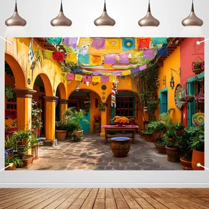 Mexican Fiesta Backdrop Banner - Cinco de Mayo Party Decor, Outdoor Photography Background for Festival, Studio Shoots & Event Decoration 72x43 Inch Mexican Fiesta Backdrop Banner - Cinco de Mayo Party Decor, Outdoor Photography Background for Festival, Studio Shoots & Event Decoration 72x43 Inch
