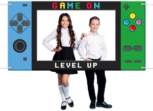 Large 73inch Video Game Photo Prop Game on Birthday Party Decorations Blue Green Handheld Gaming Console Banner Backdrop Gaming Photo Booth Frame Background for Boys Birthday Gamer Favor Supplies Large 73inch Video Game Photo Prop Game on Birthday Party Decorations Blue Green Handheld Gaming Console Banner Backdrop Gaming Photo Booth Frame Background for Boys Birthday Gamer Favor Supplies