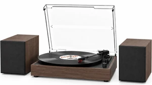 ® Record Player with 2 Speakers, Bluetooth Belt-Driven Turntable Bluetooth Input, 33 1/3 & 45 RPM, 7/10/12 Inch Vinyl, RCA Output, Headphone Jack, Auto Stop, Dust Cover, Vintage Home Audio ® Record Player with 2 Speakers, Bluetooth Belt-Driven Turntable Bluetooth Input, 33 1/3 & 45 RPM, 7/10/12 Inch Vinyl, RCA Output, Headphone Jack, Auto Stop, Dust Cover, Vintage Home Audio
