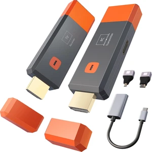 Wireless HDMI Transmitter and Receiver, Non-Delayed Streaming. 165FT/50M, 4K decoding to 1080P Output, Plug and Play Dual-Band 2.4G+5.8G Wireless HDMI, Suitable for PC/Camera/Projector/STB/Monitor Wireless HDMI Transmitter and Receiver, Non-Delayed Streaming. 165FT/50M, 4K decoding to 1080P Output, Plug and Play Dual-Band 2.4G+5.8G Wireless HDMI, Suitable for PC/Camera/Projector/STB/Monitor