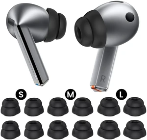6 Pairs Ear Tips for Samsung Galaxy Buds4 Pro (2026) & Galaxy Buds3 Pro (2024), S/M/L 3 Sizes Double Flange Silicone Eartips Earbuds Earplug Replacement Fit in Case Black 6 Pairs Ear Tips for Samsung Galaxy Buds4 Pro (2026) & Galaxy Buds3 Pro (2024), S/M/L 3 Sizes Double Flange Silicone Eartips Earbuds Earplug Replacement Fit in Case Black