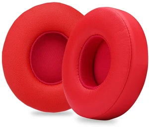 Replacement Ear Pads for Beats Solo 2 and Solo 3 Headphones, Red Solo2 & Solo3 Earpads Cushions with Noise Isolation Memory Foam and Softer Protein Leather Replacement Ear Pads for Beats Solo 2 and Solo 3 Headphones, Red Solo2 & Solo3 Earpads Cushions with Noise Isolation Memory Foam and Softer Protein Leather