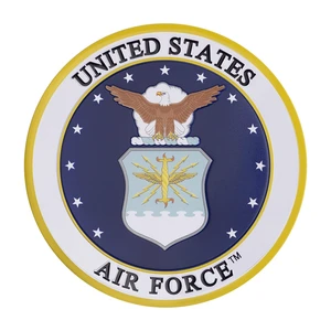 4 Inch Round Embossed United States Air Force Shield Emblem Medallion, Metal Decal Adhesive Sticker, Peel and Stick Back, Honor Service Members, Veterans, Family, Pack of 1 4 Inch Round Embossed United States Air Force Shield Emblem Medallion, Metal Decal Adhesive Sticker, Peel and Stick Back, Honor Service Members, Veterans, Family, Pack of 1