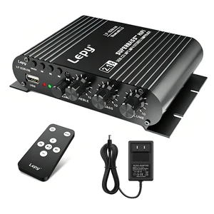 Home Audio Amplifier Bluetooth 5.0 Stereo Receiver 2.1 Channel Subwoofer Amp Board with Treble/Bass/Sub Control HiFi Sound for Home Theater, Car & Karaoke, Includes Remote & Power Adapter Home Audio Amplifier Bluetooth 5.0 Stereo Receiver 2.1 Channel Subwoofer Amp Board with Treble/Bass/Sub Control HiFi Sound for Home Theater, Car & Karaoke, Includes Remote & Power Adapter