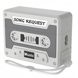 Designer Retro Case Compatible with AirPods Pro/Pro 2, Music Cassette Tape Case Cover with Rope, Portable Soft Silicone Wireless Charging Earphone Shockproof Protector for Men Women (Grey) Designer Retro Case Compatible with AirPods Pro/Pro 2, Music Cassette Tape Case Cover with Rope, Portable Soft Silicone Wireless Charging Earphone Shockproof Protector for Men Women (Grey)