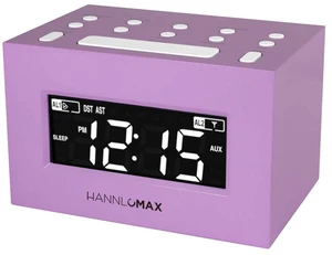 HX-111CR Alarm Clock Radio, AM/FM, Auto DST (Pink) AM/FM Radio, Digital Clock, Dual Alarm, White LED Display, Auto Time Set, Aux-in HX-111CR Alarm Clock Radio, AM/FM, Auto DST (Pink) AM/FM Radio, Digital Clock, Dual Alarm, White LED Display, Auto Time Set, Aux-in