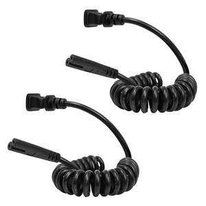 2 Pack Coiled 2 Prong AC Power Cord 6.5 ft, Coiled UL Listed Figure 8 Power Cord Compatible with Samsung LG Sony Insignia Toshiba Hisense PS5, Non Polarized (NEMA 1-15P to IEC C7) Black 2 Pack Coiled 2 Prong AC Power Cord 6.5 ft, Coiled UL Listed Figure 8 Power Cord Compatible with Samsung LG Sony Insignia Toshiba Hisense PS5, Non Polarized (NEMA 1-15P to IEC C7) Black