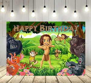 Safari Jungle Backdrop for Birthday Party Supplies Safari Photo Backgrounds Tarzan Theme Baby Shower Banner 59x38in Safari Jungle Backdrop for Birthday Party Supplies Safari Photo Backgrounds Tarzan Theme Baby Shower Banner 59x38in